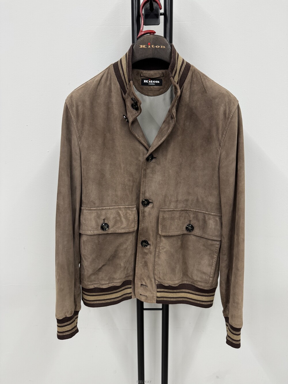 KITON (국내 당일 발송) 키톤 스웨이드 A-1 보머 자켓