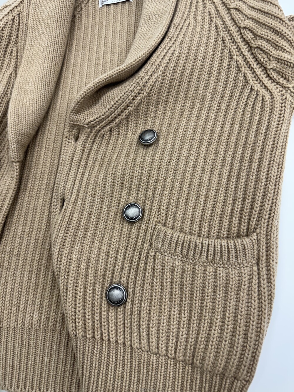 BRUNELLO CUCINELLI (국내 당일 발송) 브루넬로 쿠치넬리 캐시미어 더블 숄카라 가디건 실제 상품 상세 사진 5