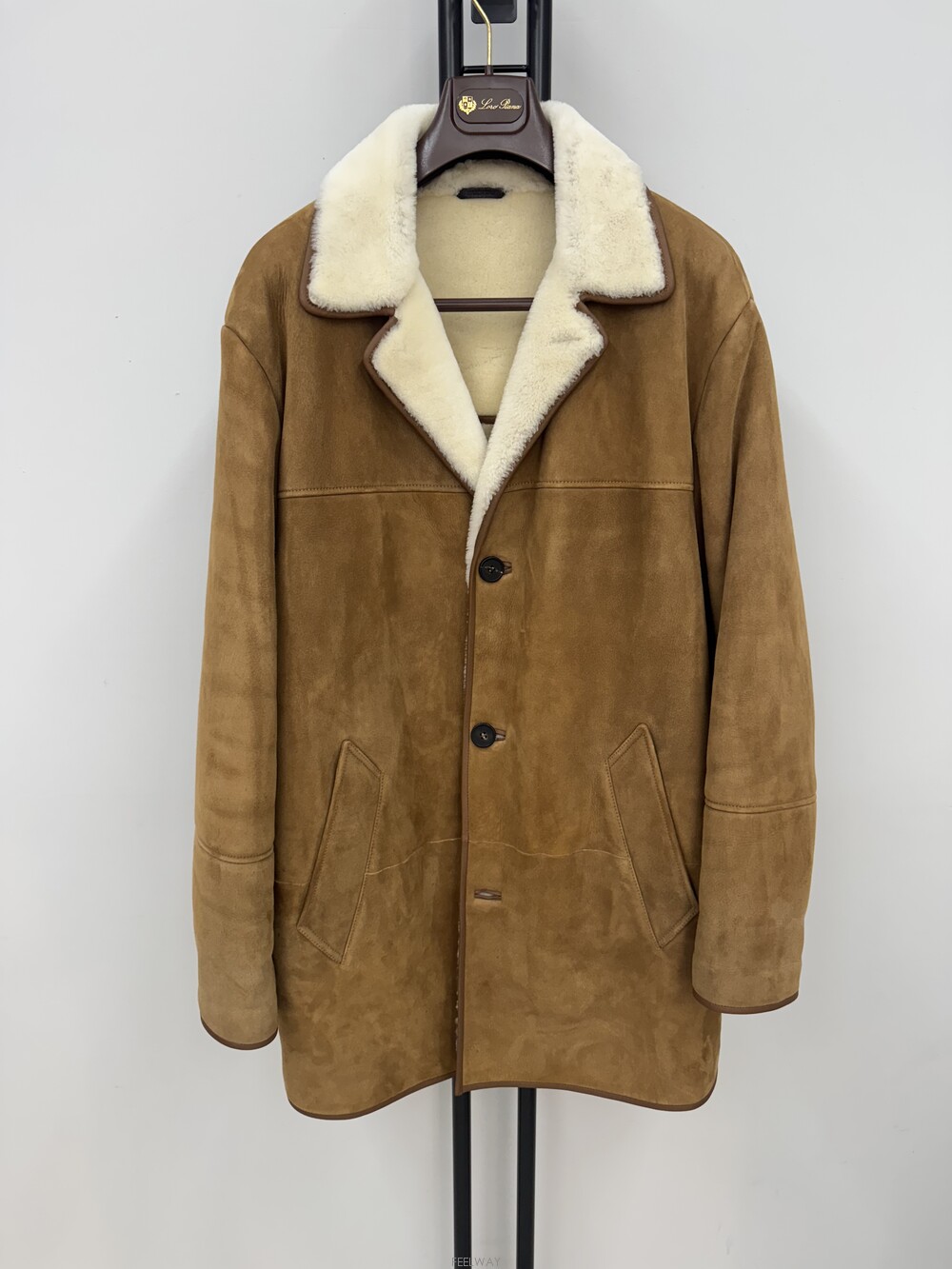 LORO PIANA (국내 당일 발송) 로로피아나 헤이든 스웨이드 시어링 무스탕 코트