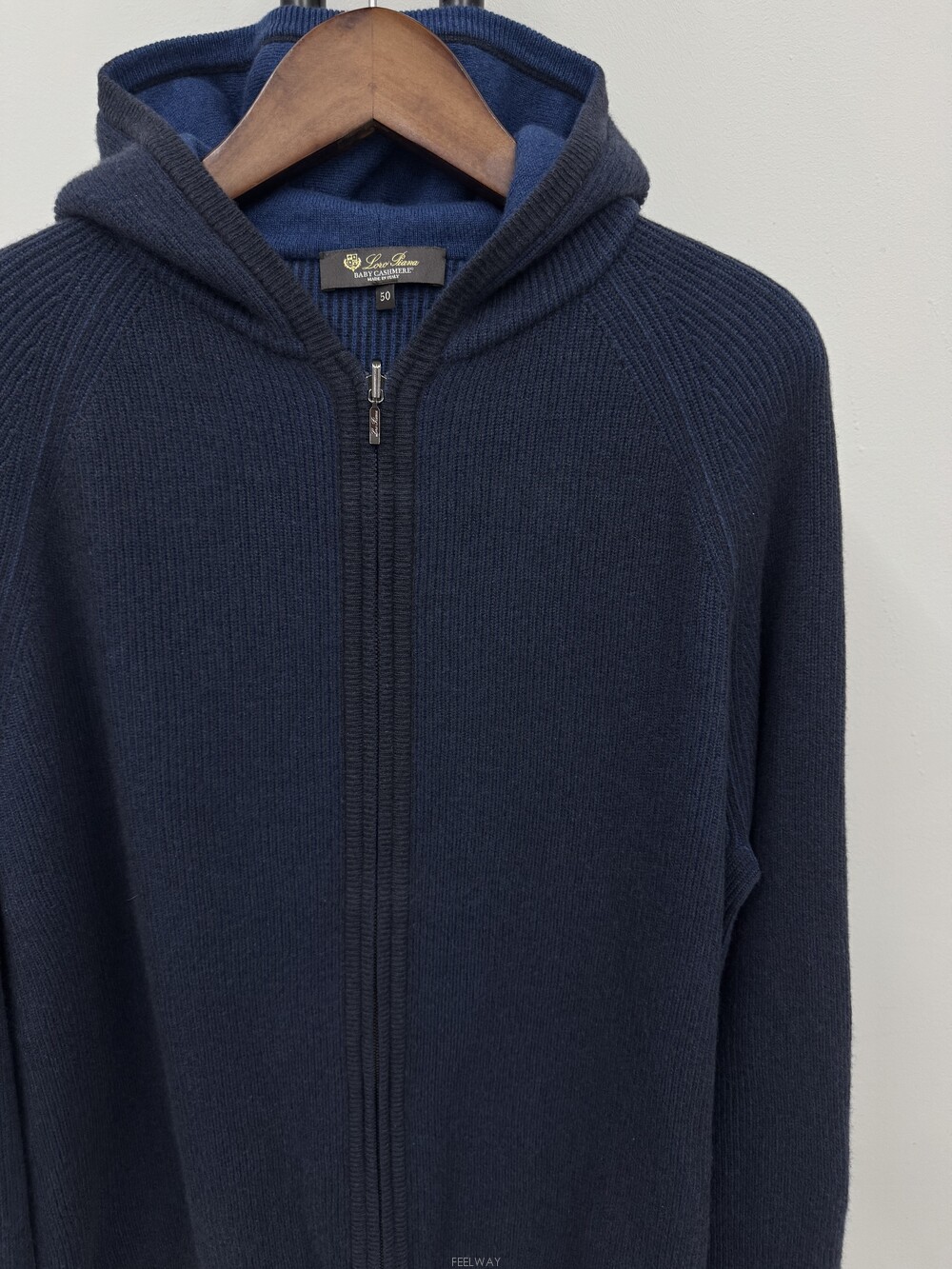 LORO PIANA (국내 당일 발송) 로로피아나 베이비 캐시미어 리브 후드 실제 상품 상세 사진 3