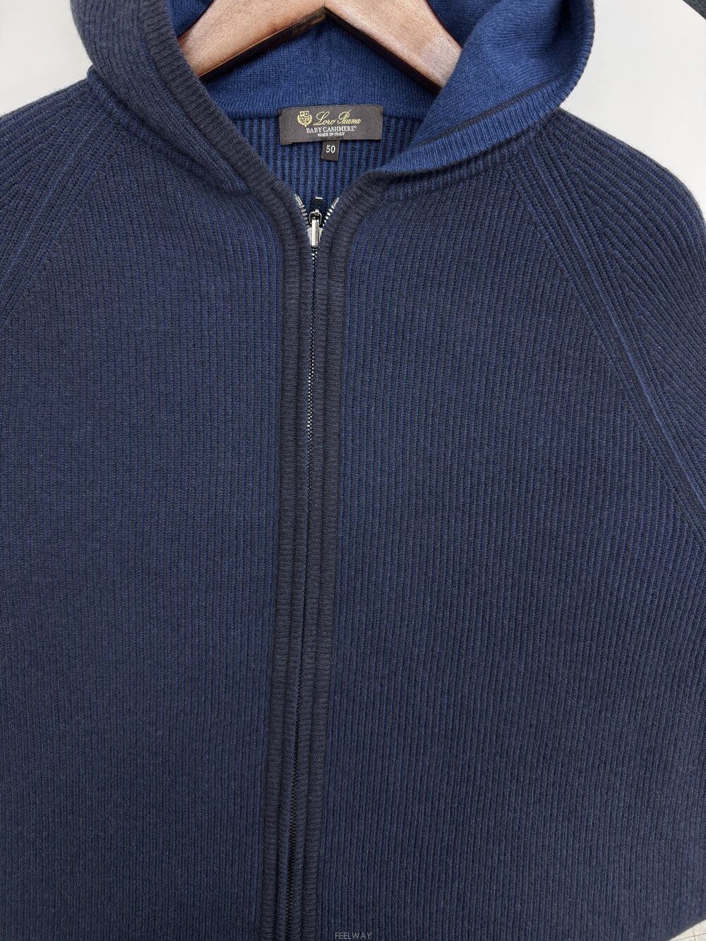 LORO PIANA (국내 당일 발송) 로로피아나 베이비 캐시미어 리브 후드 실제 상품 상세 사진 6