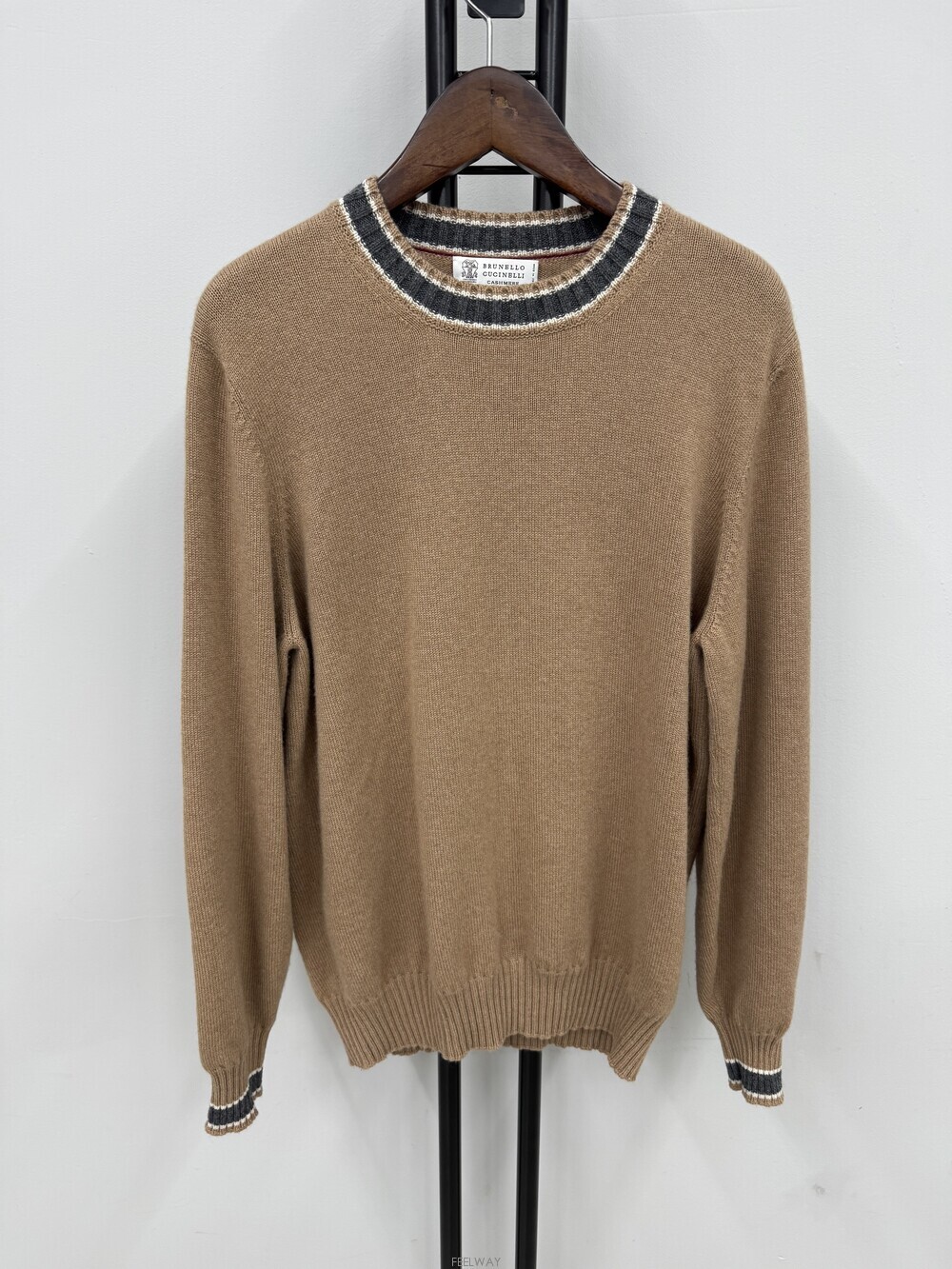 BRUNELLO CUCINELLI (국내 당일 발송)브루넬로 쿠치넬리 캐시미어 배색 니트