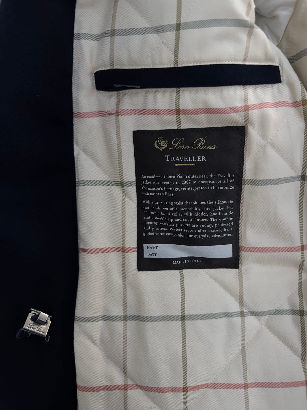 LORO PIANA (국내 당일발송) 로로피아나 캐시미어 트래블러 자켓 실제 상품 상세 사진 7