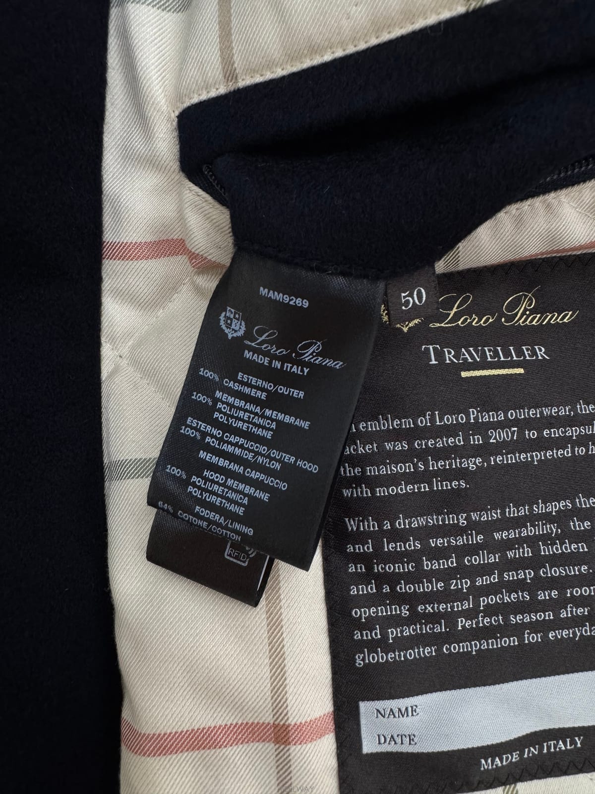 LORO PIANA (국내 당일발송) 로로피아나 캐시미어 트래블러 자켓 실제 상품 상세 사진 8