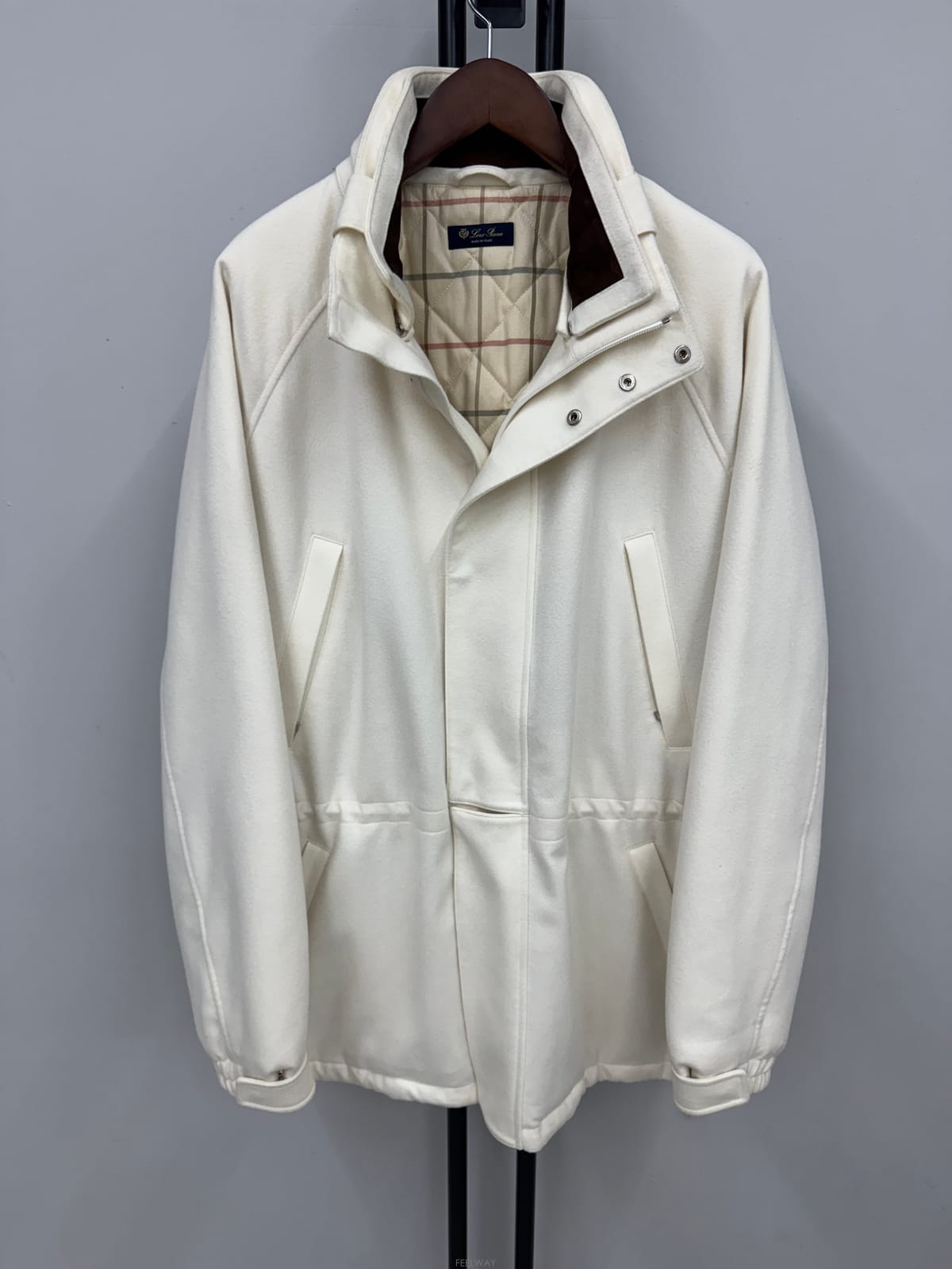 LORO PIANA (국내 당일발송) 로로피아나 화이트 캐시미어 아이서 자켓
