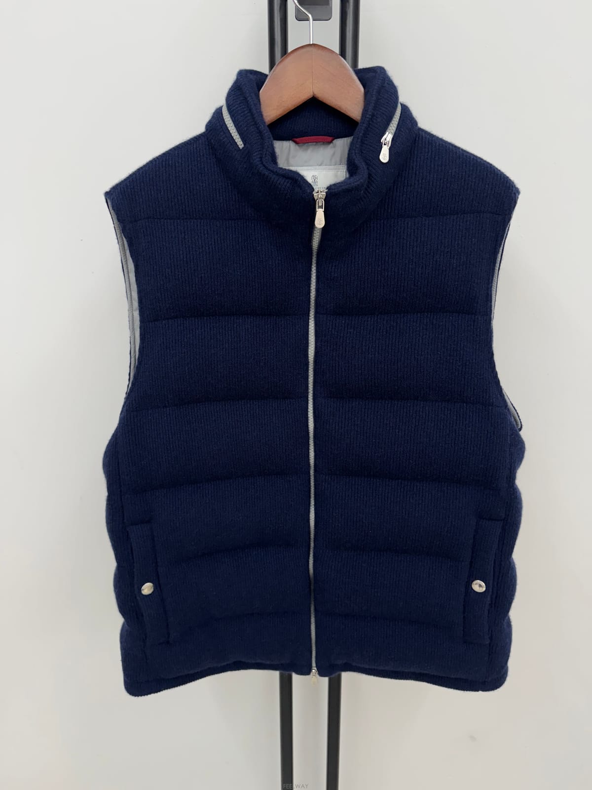 BRUNELLO CUCINELLI (국내 당일발송)브루넬로쿠치넬리 잉글리쉬 캐시미어 리브 패딩 베스트