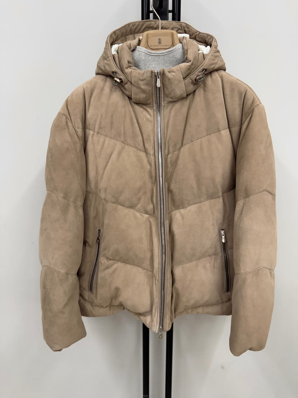 BRUNELLO CUCINELLI (국내 당일발송) 브루넬로 쿠치넬리 스웨이드 후드 패딩 자켓