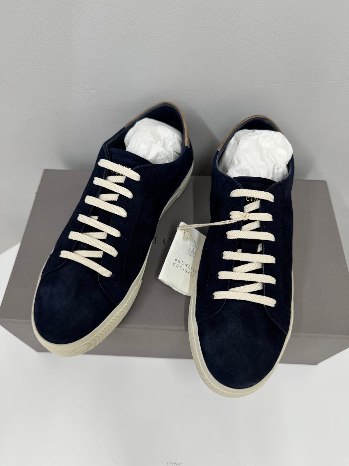 BRUNELLO CUCINELLI (국내 당일발송) 브루넬로 쿠치넬리 네이비 스웨이드 스니커즈